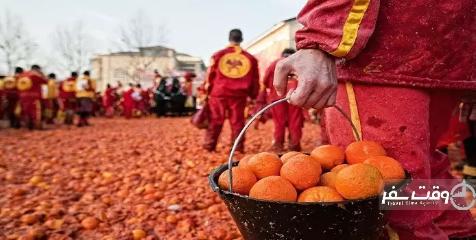 جشنواره جنگ پرتقالی , وقت سفر