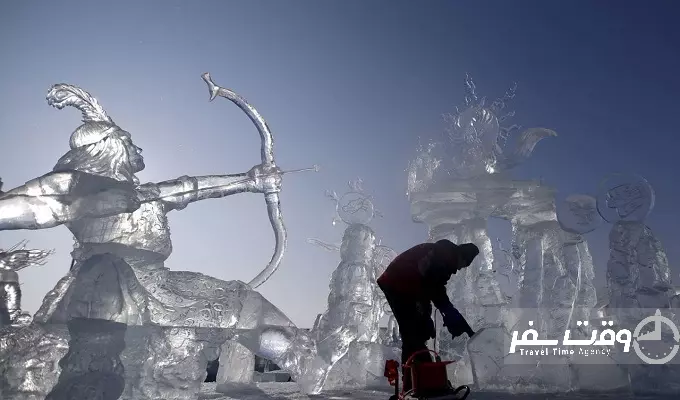 جشنواره یخ هاربین , وقت سفر