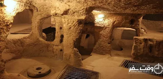 شهر زیرزمینی کایماکلی , وقت سفر