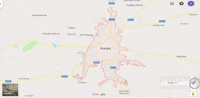 نقشه قونیه , وقت سفر