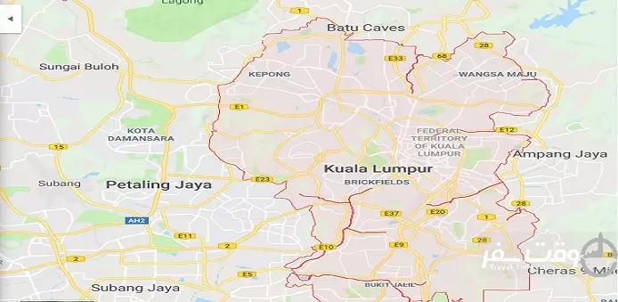 نقشه کوالالامپور , وقت سفر