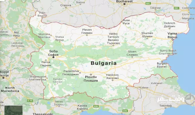 نقشه بلغارستان