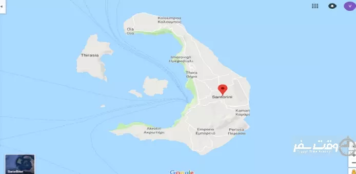 نقشه سانتورینی , وقت سفر