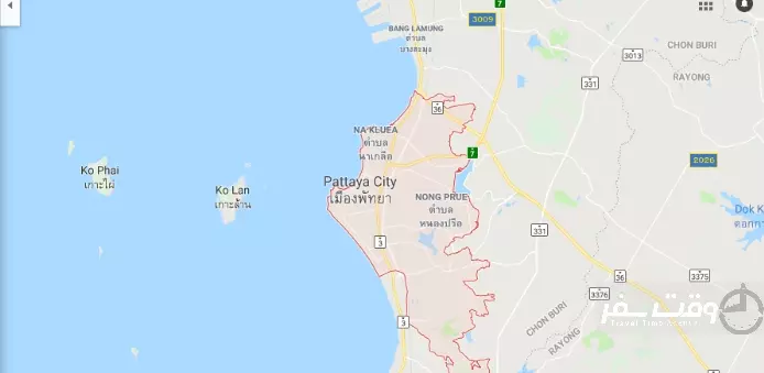 نقشه پاتایا , وقت سفر