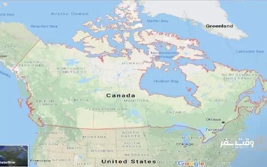 نقشه کانادا , وقت سفر