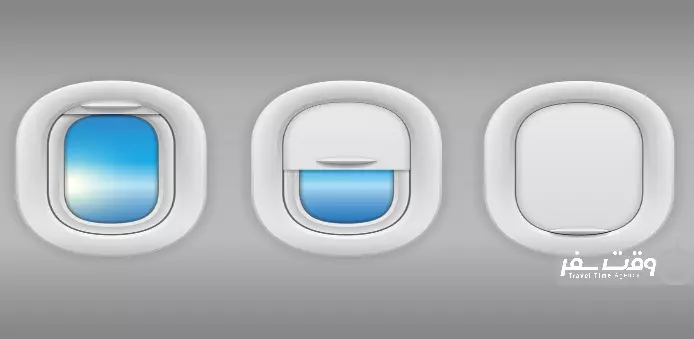 پنجره های بیضی  شکل هواپیما,وقت سفر