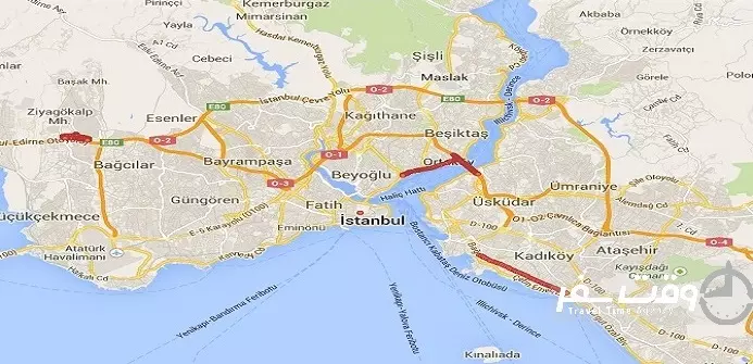 نقشه استانبول , وقت سفر