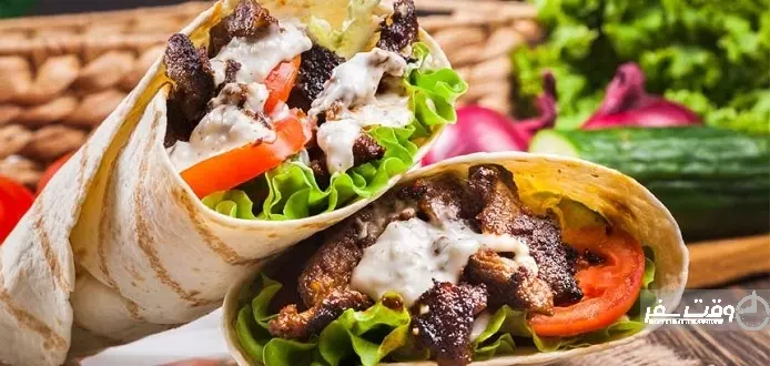 غذای محلی دبی ,شاورم, وقت سفر