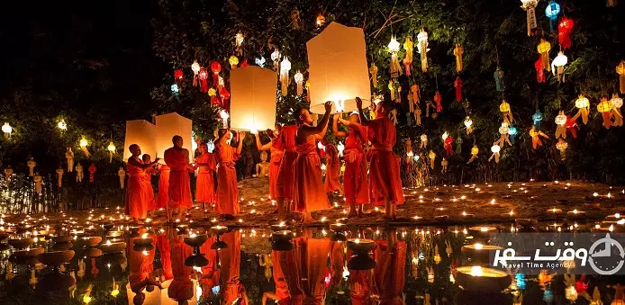 فستیوال شمع تایلند , وقت سفر