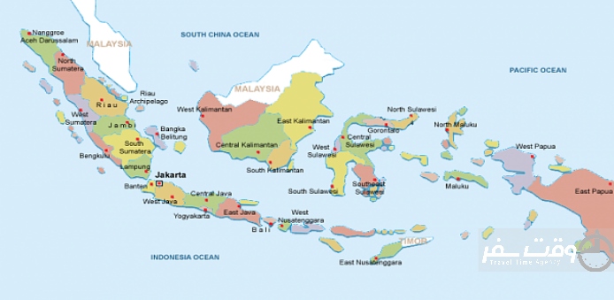نقشه اندونزی , وقت سفر