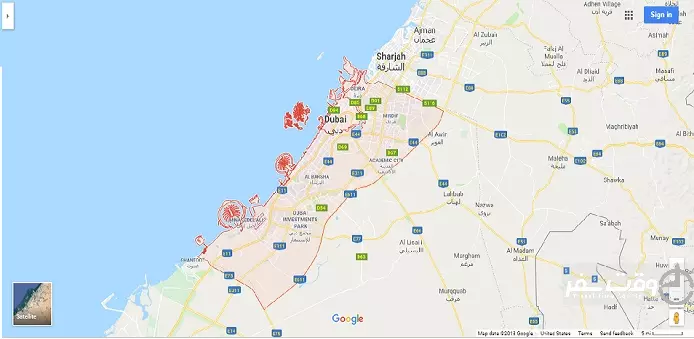 نقشه دبی , وقت سفر